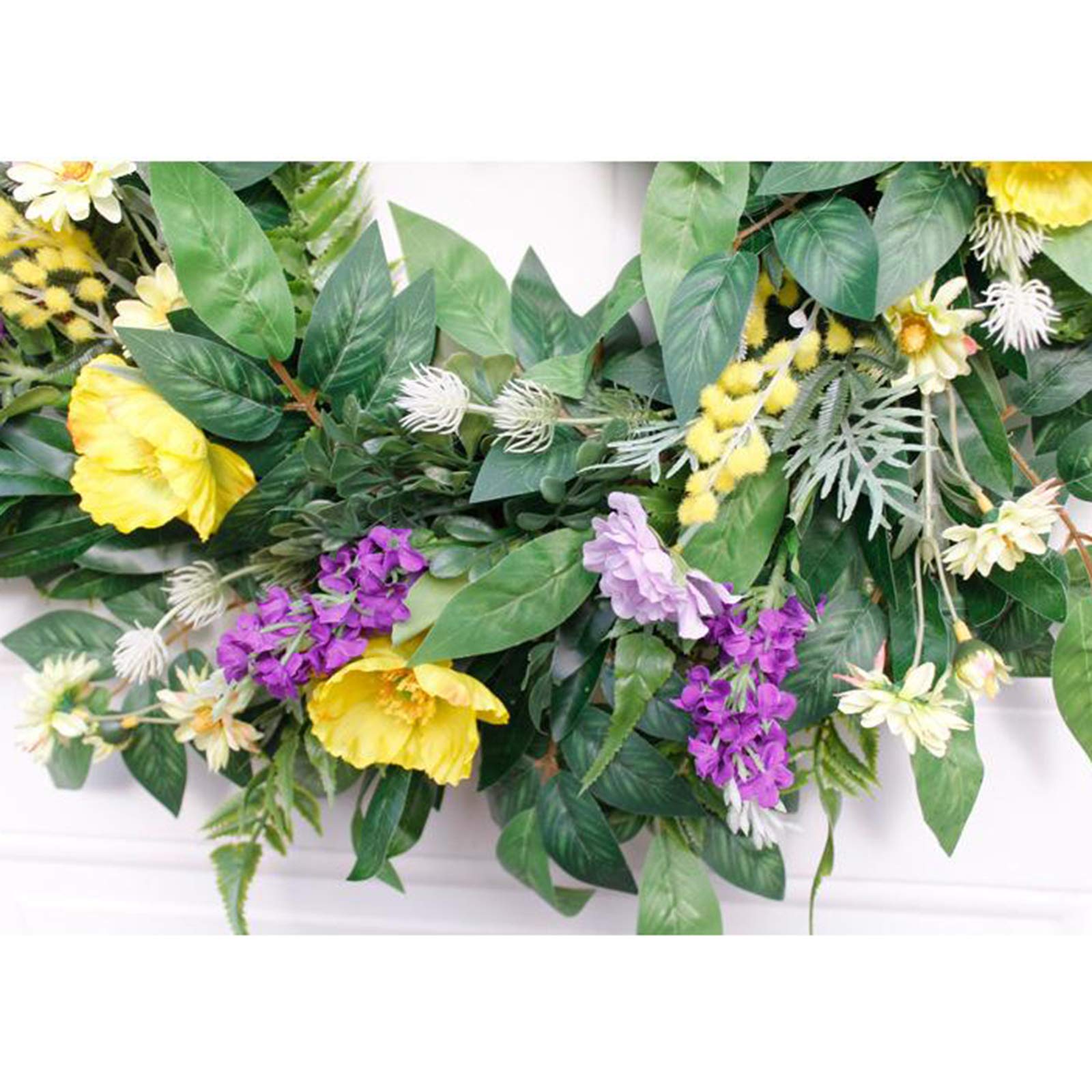 Türkranz Künstliche Blumenkranz Girlande Fensterkranz Handgearbeitet Detailtreu Farbintensiv Geschenkfür Freunde Und Familie für Dekoration