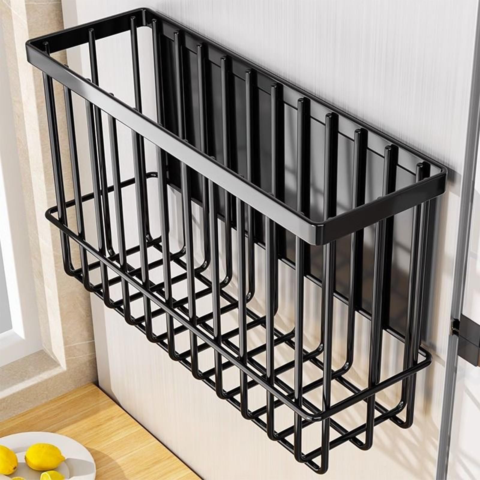 2 portaspezie magnetiche, per frigorifero, portaspezie, nero, portaspezie, portaspezie, da parete, per frigorifero, da parete, per spezie, magnetici (nero)
