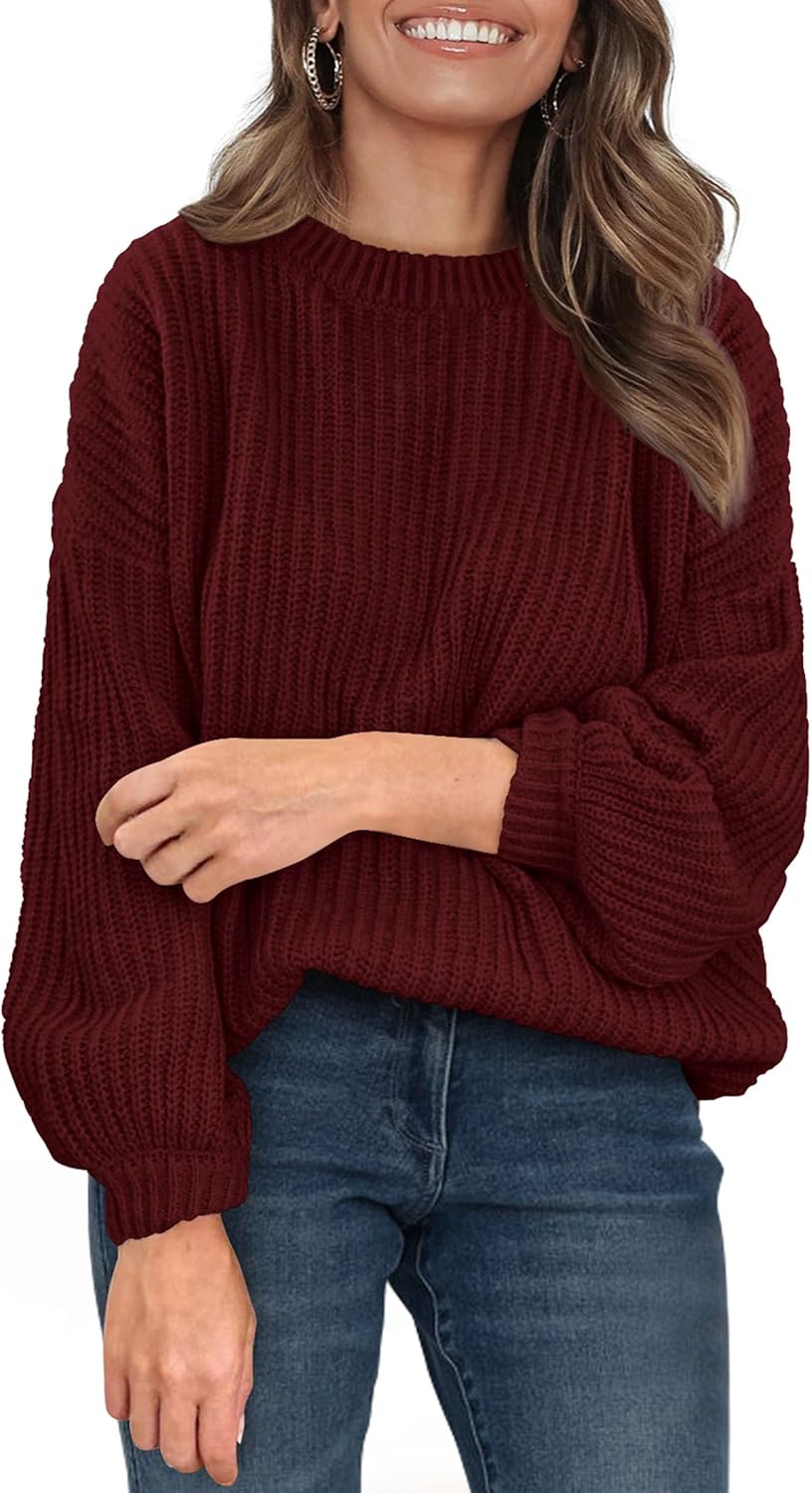 PRETTYGARDEN Fall Sweaters for Women 2025 Fashion Long Sleeve Casual Ribbed Knit Winter Clothes Pullover Jumper Tops