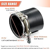 Vista 24 de 14 abrazaderas de manguera de perno en T de 7 tamaños, abrazadera de acero inoxidable 304 Turbo Intercooler de admisión, rango de trabajo