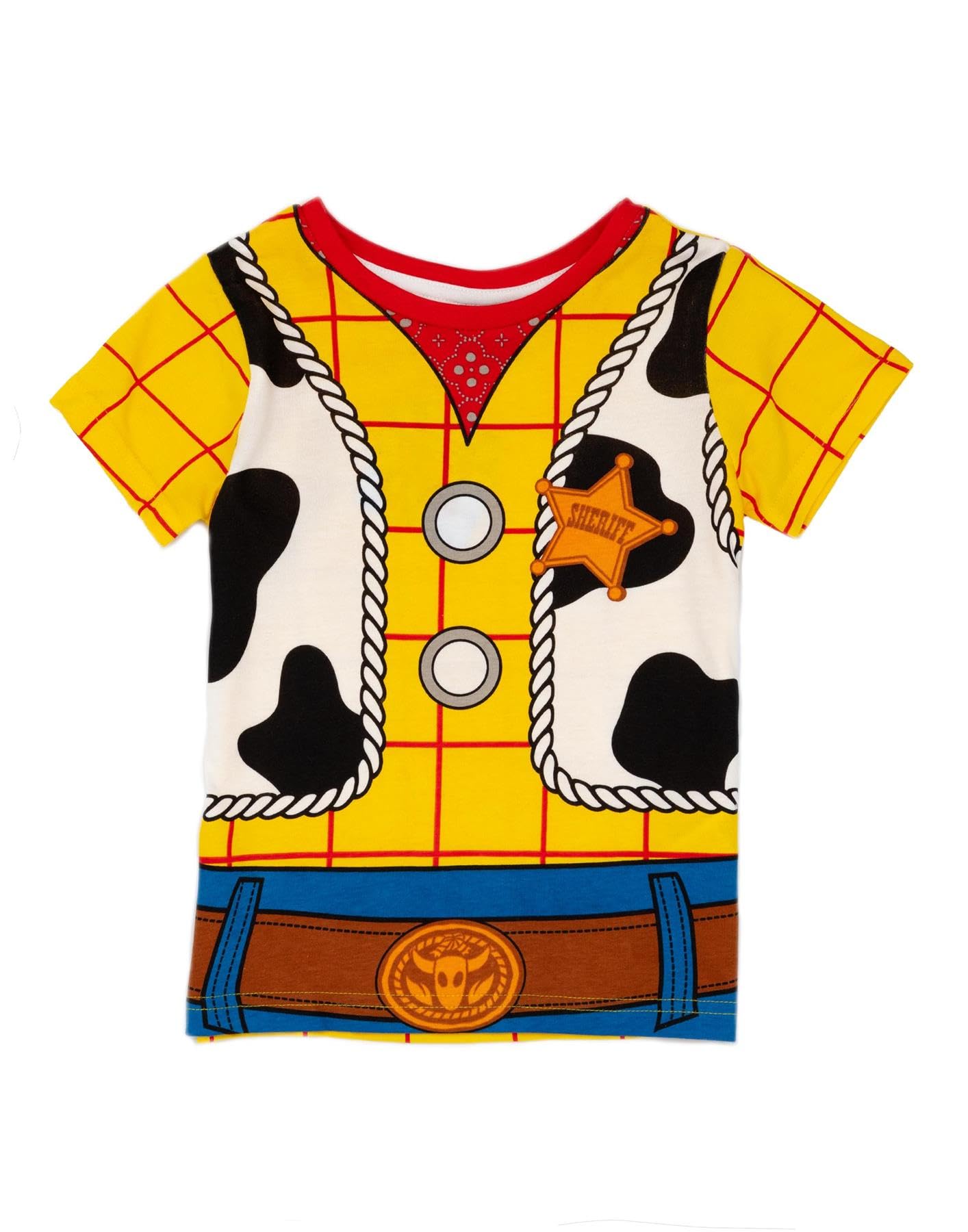 Disney Toy Story Woody Boys Set Pigiama | Pigiama per Bambini Woody Cowboy | T-Shirt e Pantaloncini di Design dello Sceriffo Woody | Merce Ufficiale di Toy Story | Regalo Perfetto