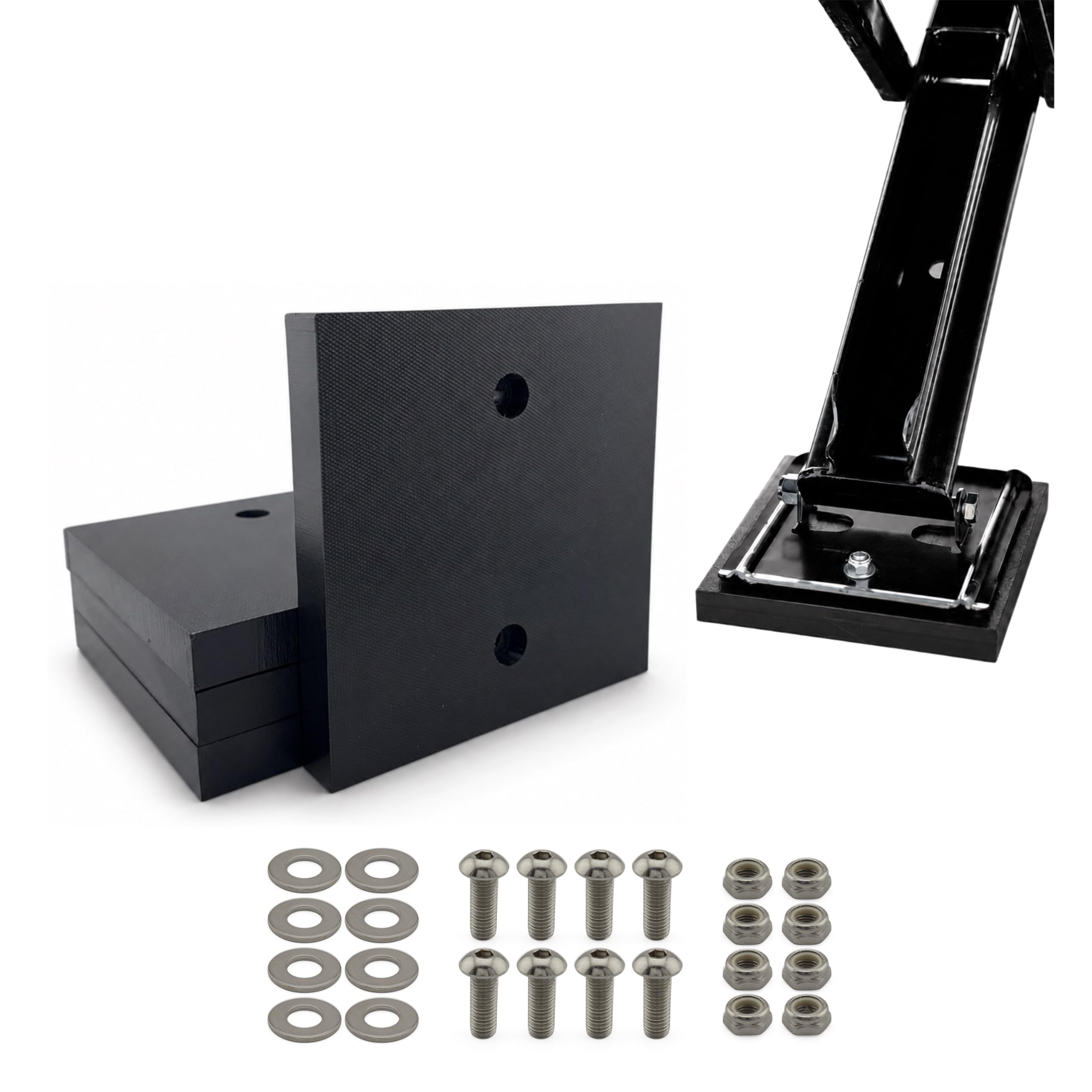 RV Jack Pads Heavy Duty | Fits BAL 5.5"x5.5" C-Type Jacks, 4Pack
