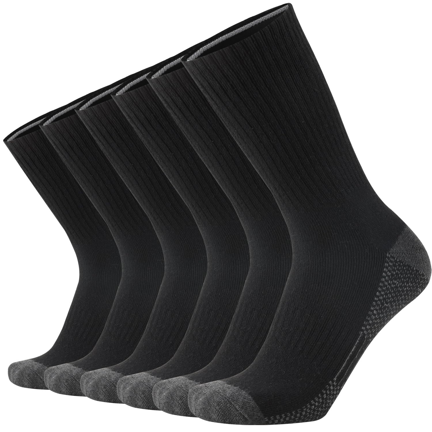 ONKE Max Full Cushion Crew Socks for Men Heavy Duty Work Boot Steel Toe Workout Athletic Thick Warm Moisture Wicking Control