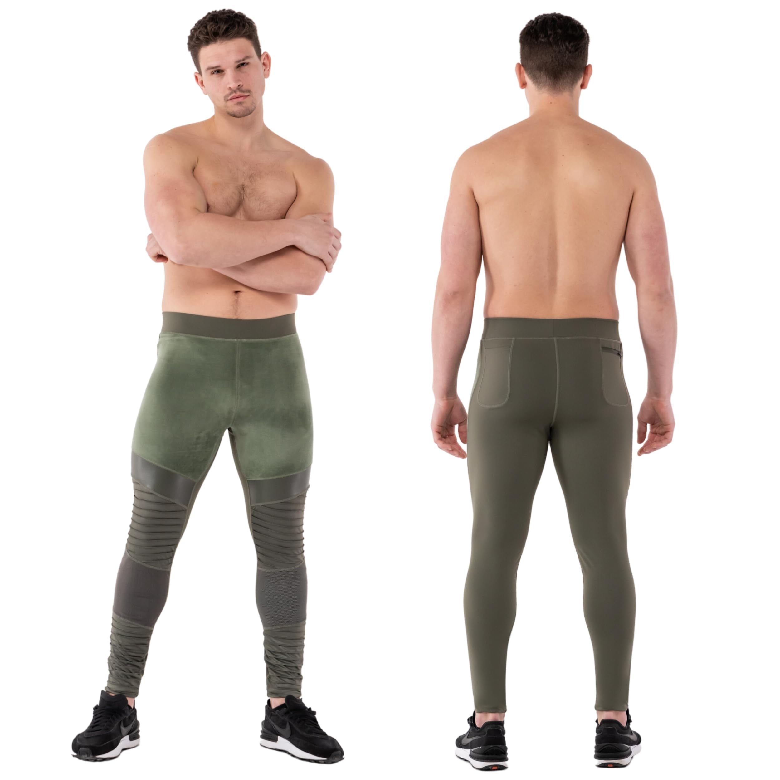 Męskie legginsy kompresyjne Kapow Meggings Supreme Range Deluxe z kieszeniami