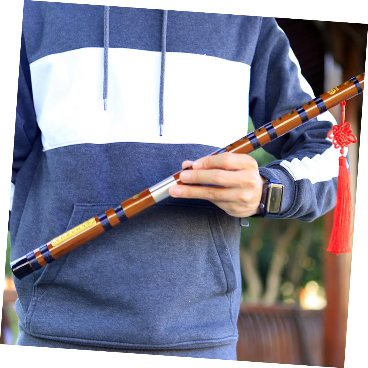 TOYANDONA Flauto Introduttivo Cinese Portatile Dizi Flauto Artigianale in Bambù per Principianti Strumento Musicale Facile da Suonare