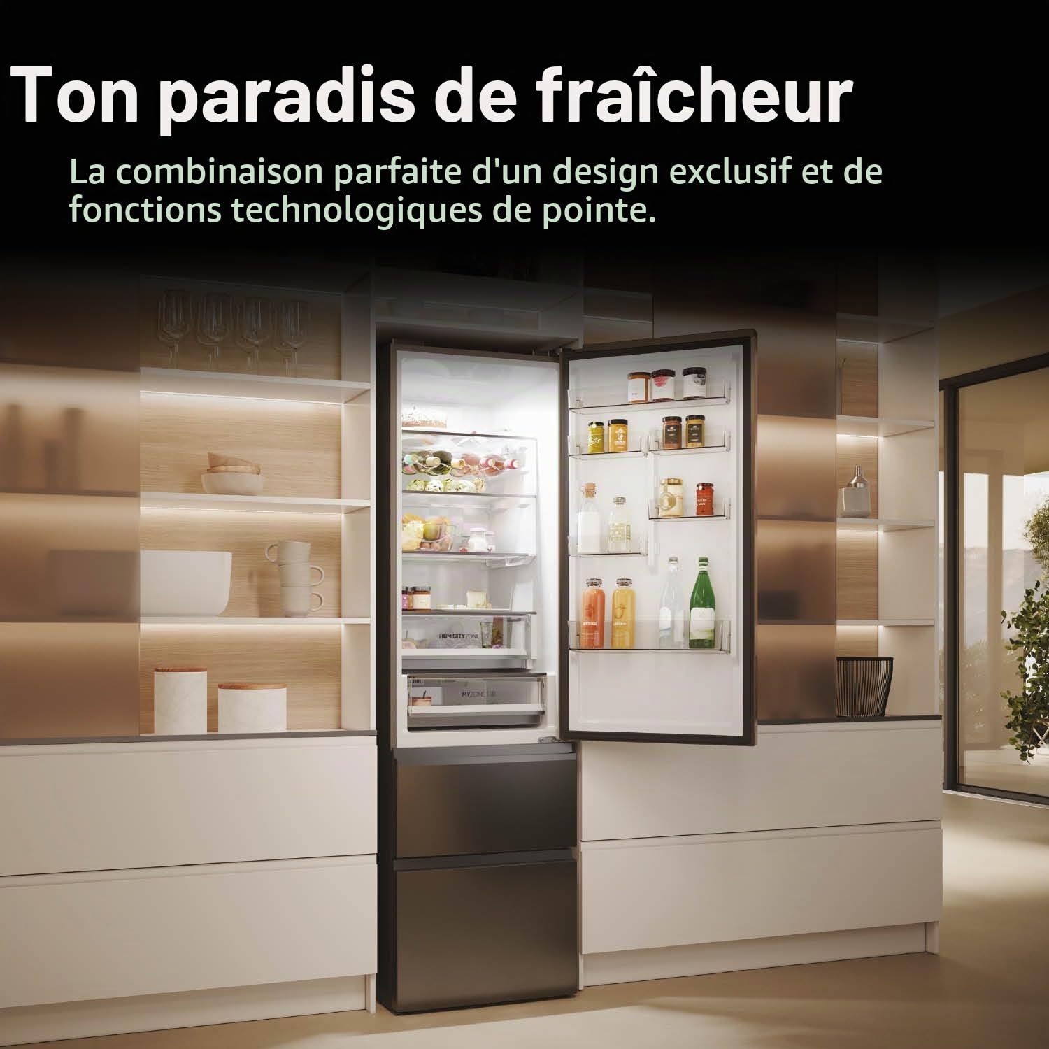 Refrigerateur congelateur en bas Haier HTW5620CNMP