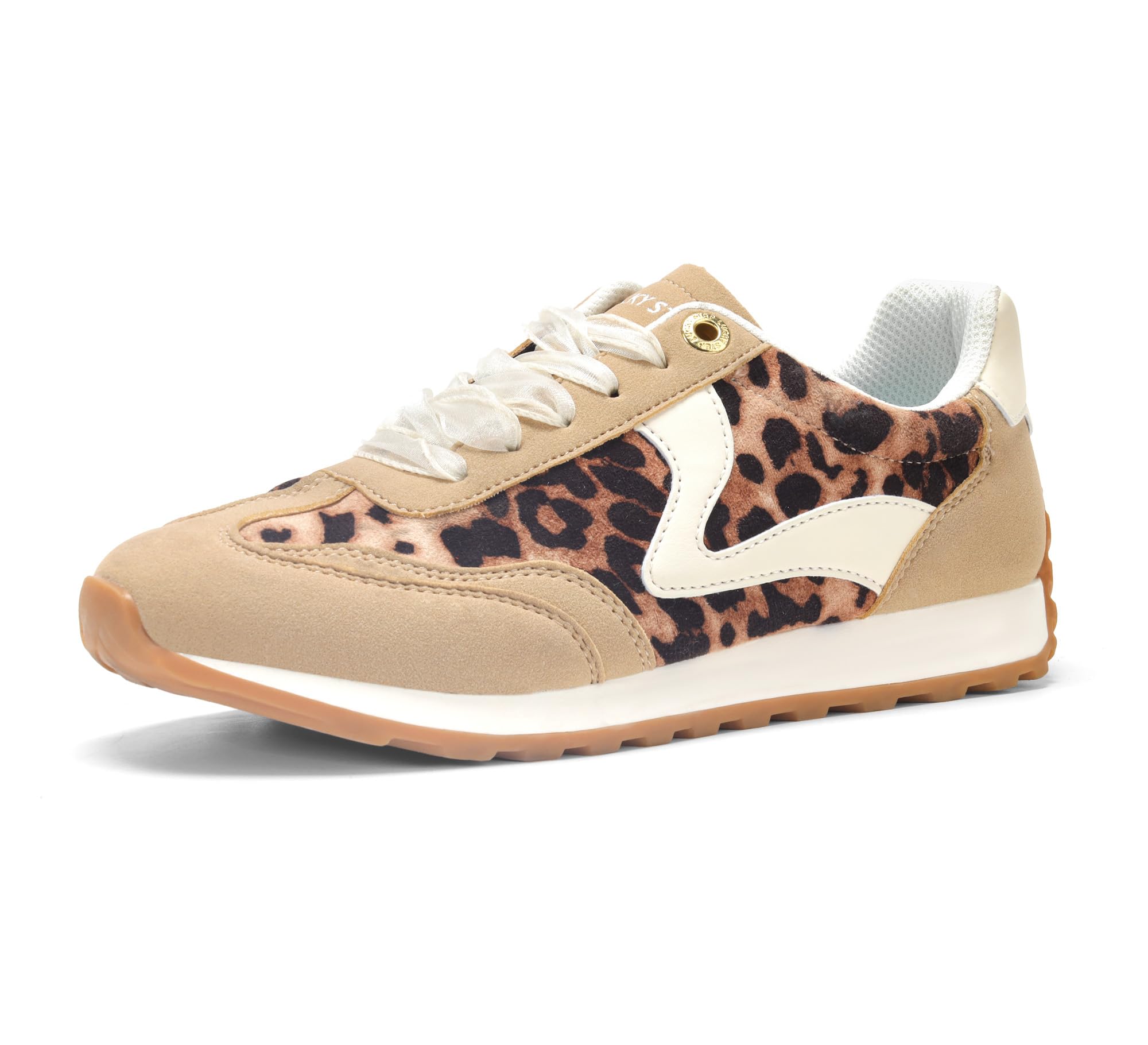 LUCKY STEP Zapatillas Mujer Moda - Tendencia Tenis, Neutras & Estilosas, Retro Trainers, Casual para Correr y Caminar