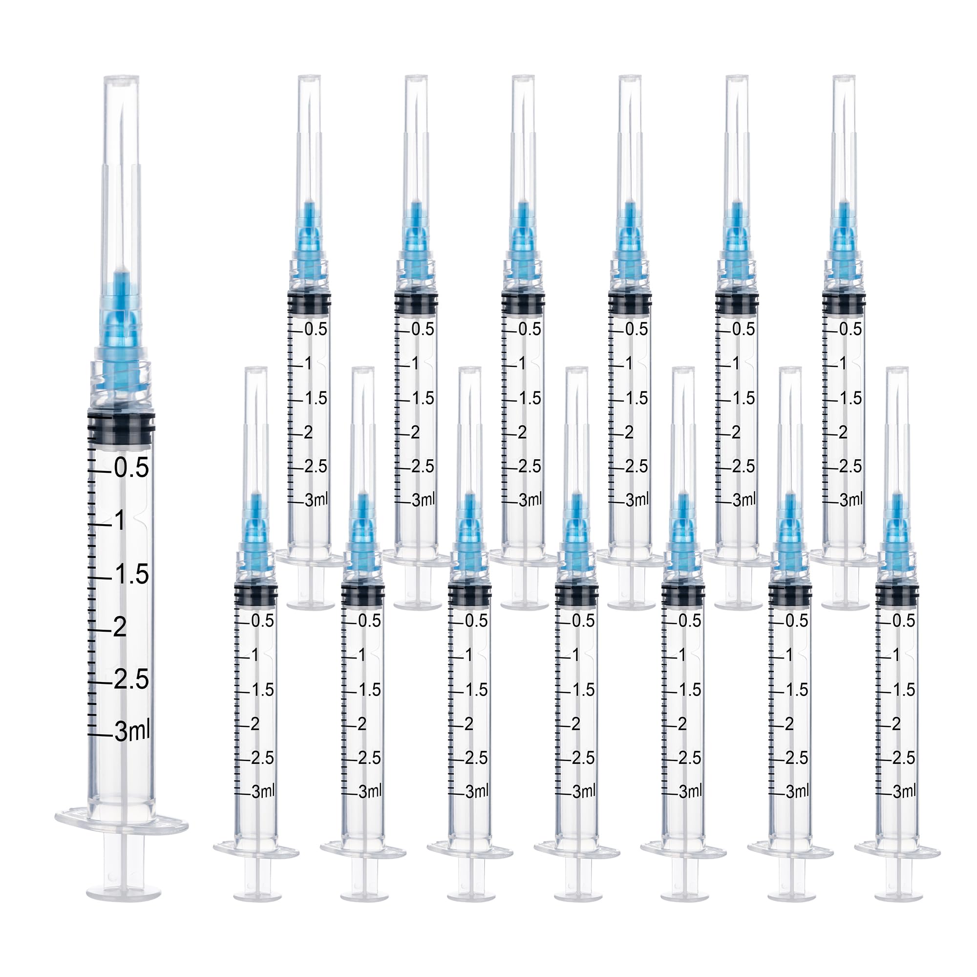 3ml 25 Gauge 1 inch Syringe 3cc Luer Lock Disposable Syringes with Needle for Scientific Labs,Individually Wrapped