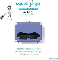 Vista 5 de Taburete plegable de 7 pulgadas El único taburete plegable para inodoro Cómodo y compacto – ideal para viajes Se adapta a todos los inodoros