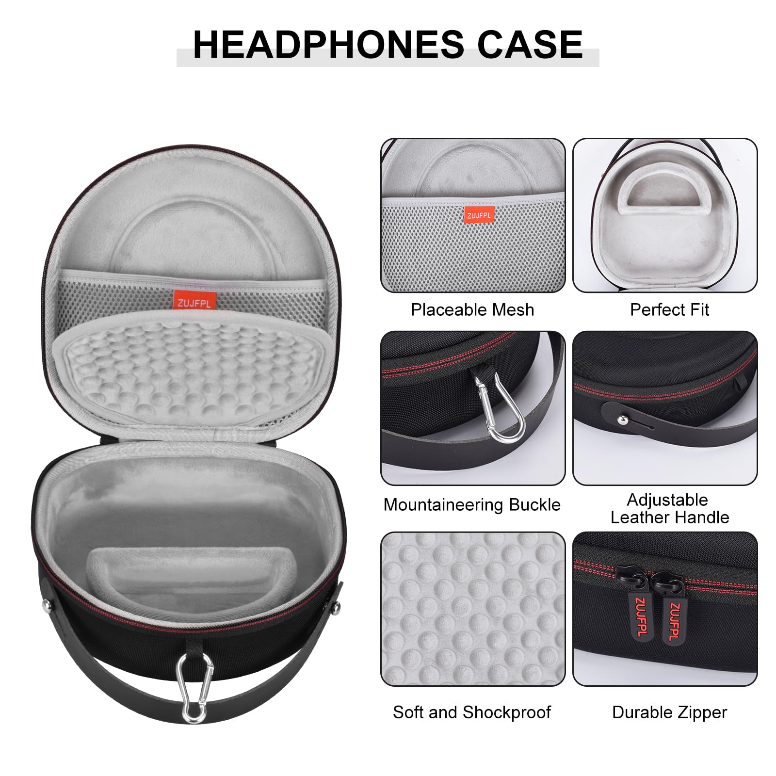 Funda rígida EVA para auriculares inalámbricos Sony WH-CH710N/WH-CH720N/WH-CH701N con cancelación de ruido, bolsa de almacenamiento protectora de viaje premium (gris)