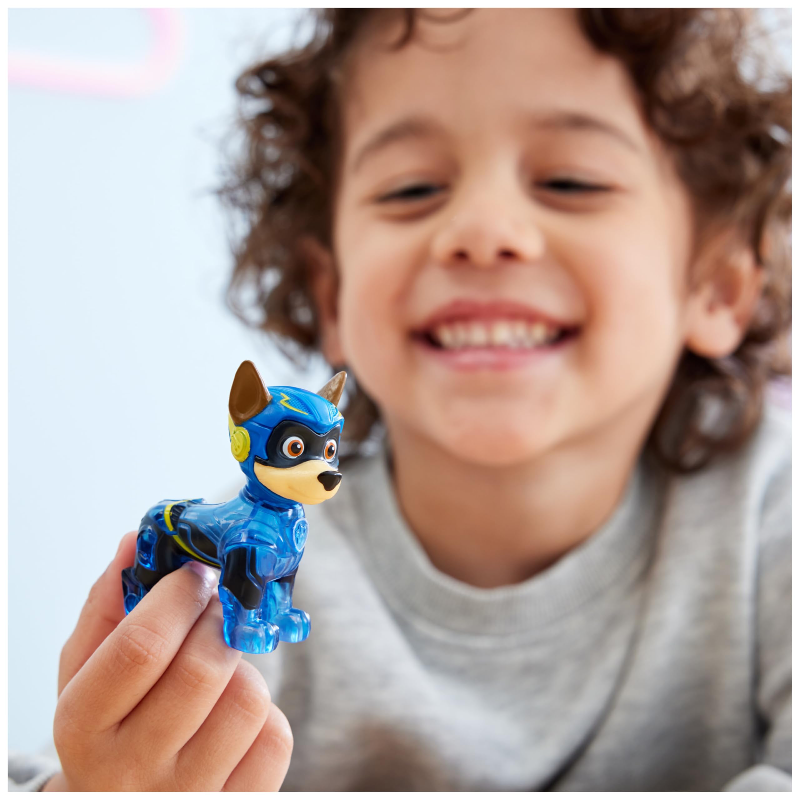 Paw Patrol Patrulla Canina - Figura Chase Y Coche DE Juguete con Luces Y Sonidos DE LA SUPERPELíCULA - 6067507 - Patrulla Canina Juguetes - Juguetes Niños 3 Años + - Regalo Niño 3 Años +