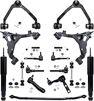 Vista 70 de Detroit Axle - Kit de suspensión frontal de 15 piezas para Jeep Grand Cherokee 99-04 1999 2000 2001 2002 2003 2004, brazos de control superior e