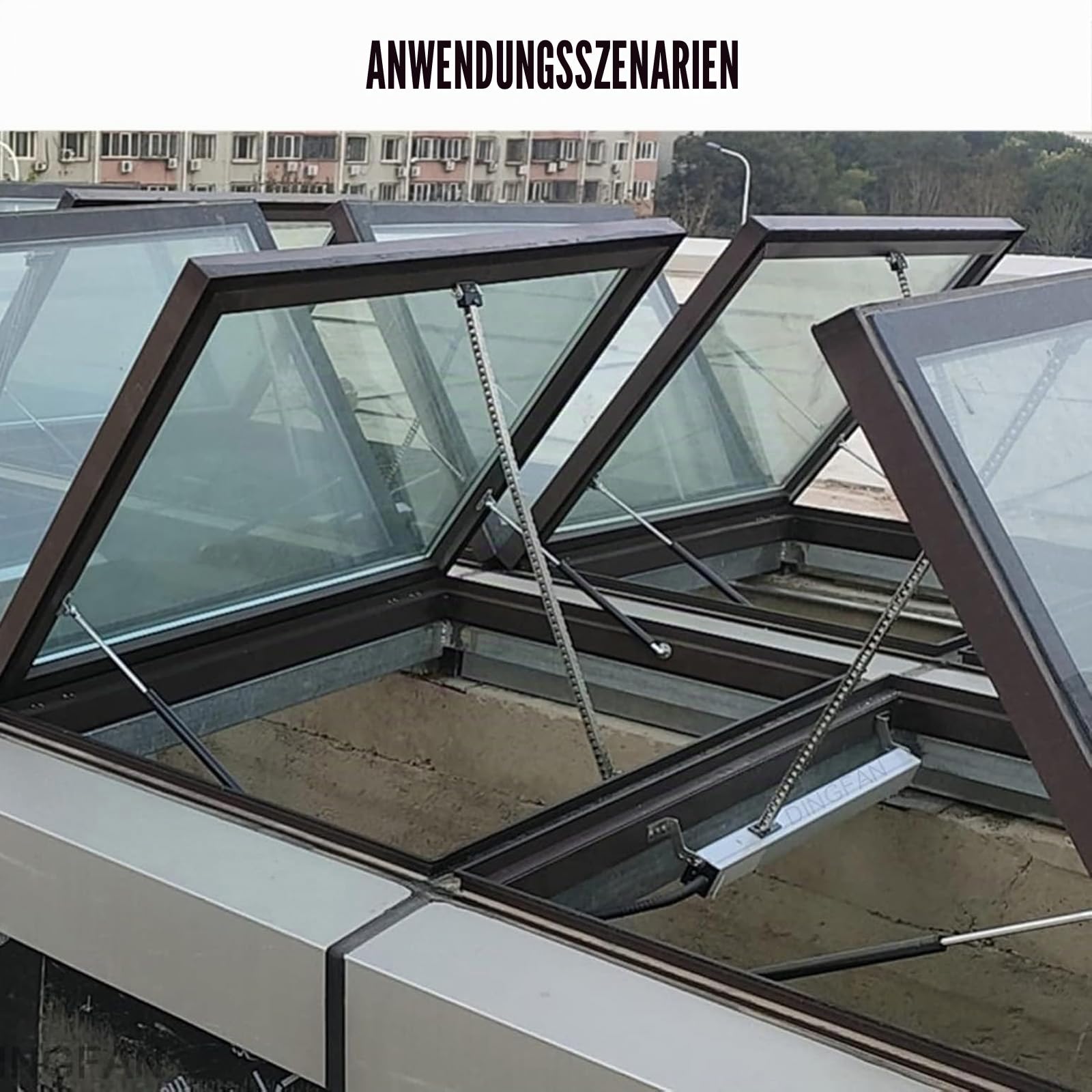 Elektrischer Fensteröffner mit Fernbedienung und Schalter, automatischer Fensteröffner für Dachfenster, Hänge-Lüftungsfenster und Dachbelüftung, Motor 220 V 300 mm