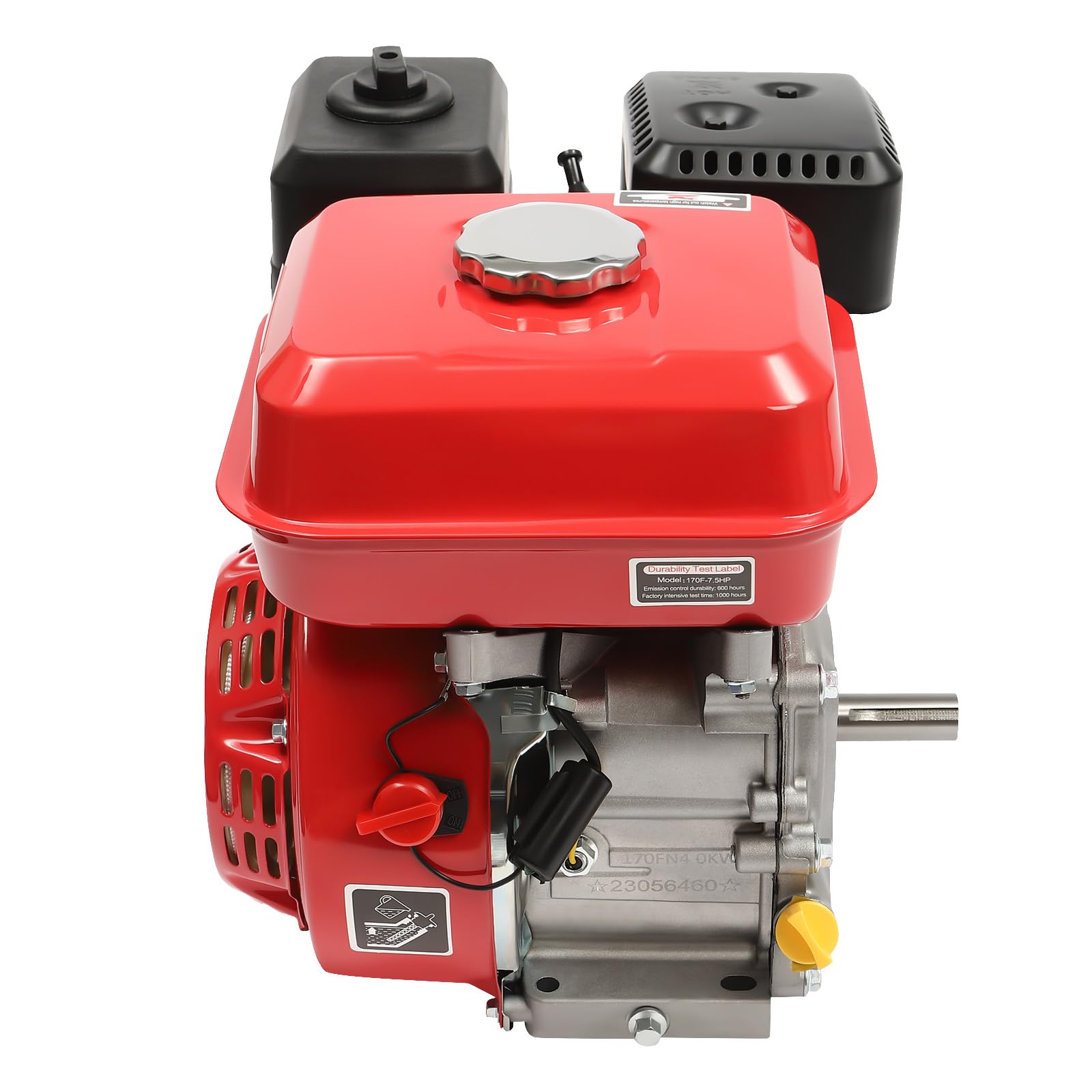 Motore a benzina a 4 tempi da 7,5 CV, 4 kW, motore a pedalata, motore raffreddato ad aria, con capacità di 3,6 l, avviamento a fune, motore a benzina con allarme olio, cilindrata 208 CC