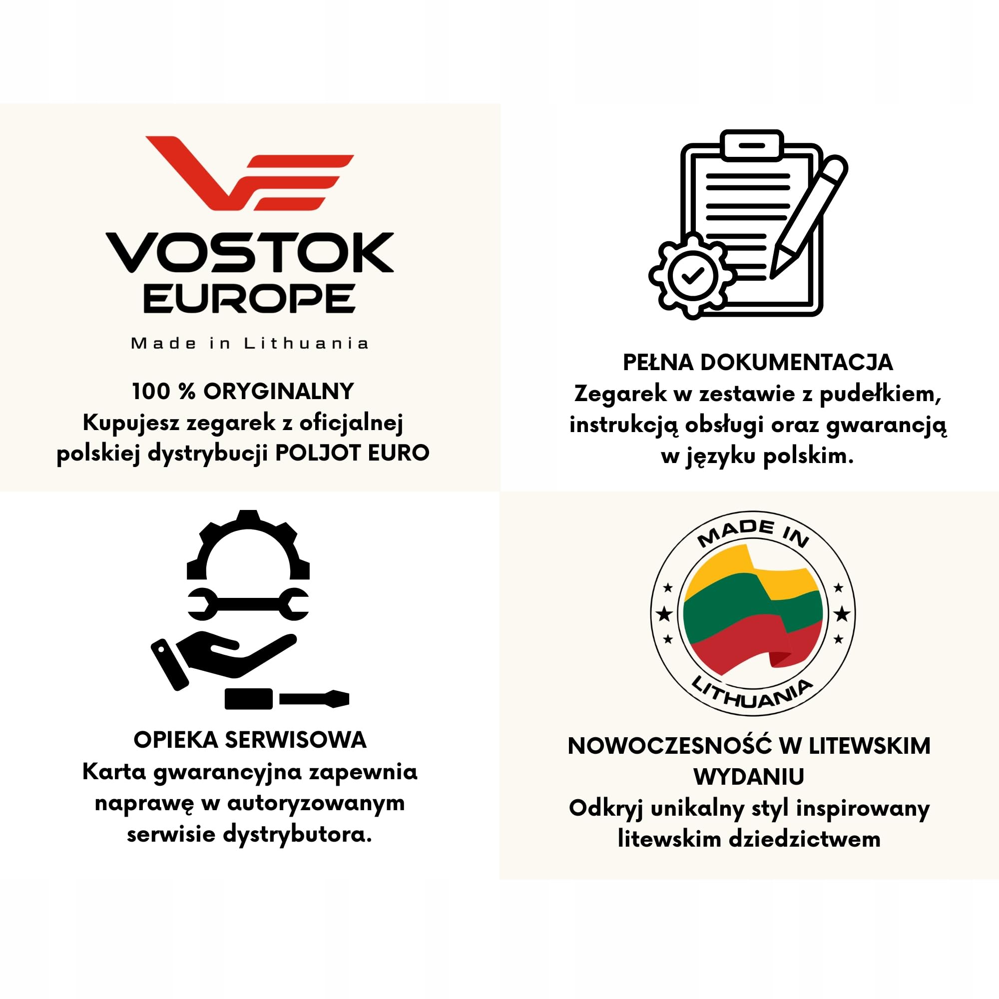 Reloj Vostok - Vk63-560b689 / Rozmiar: 43 czarny 5atm