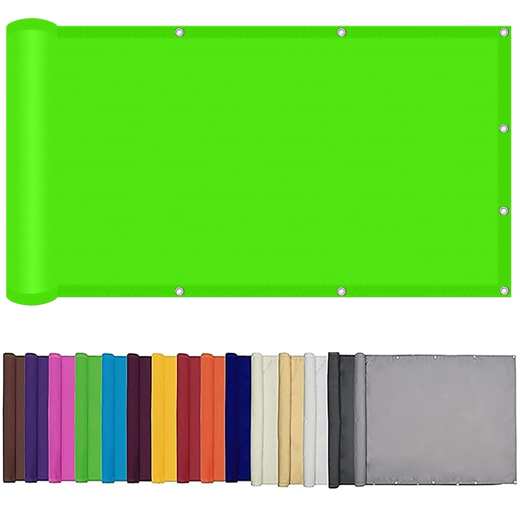 Voile d'ombrage rectangulaire 3x8,5 m vert imperméable et anti-UV pour grand jardin
