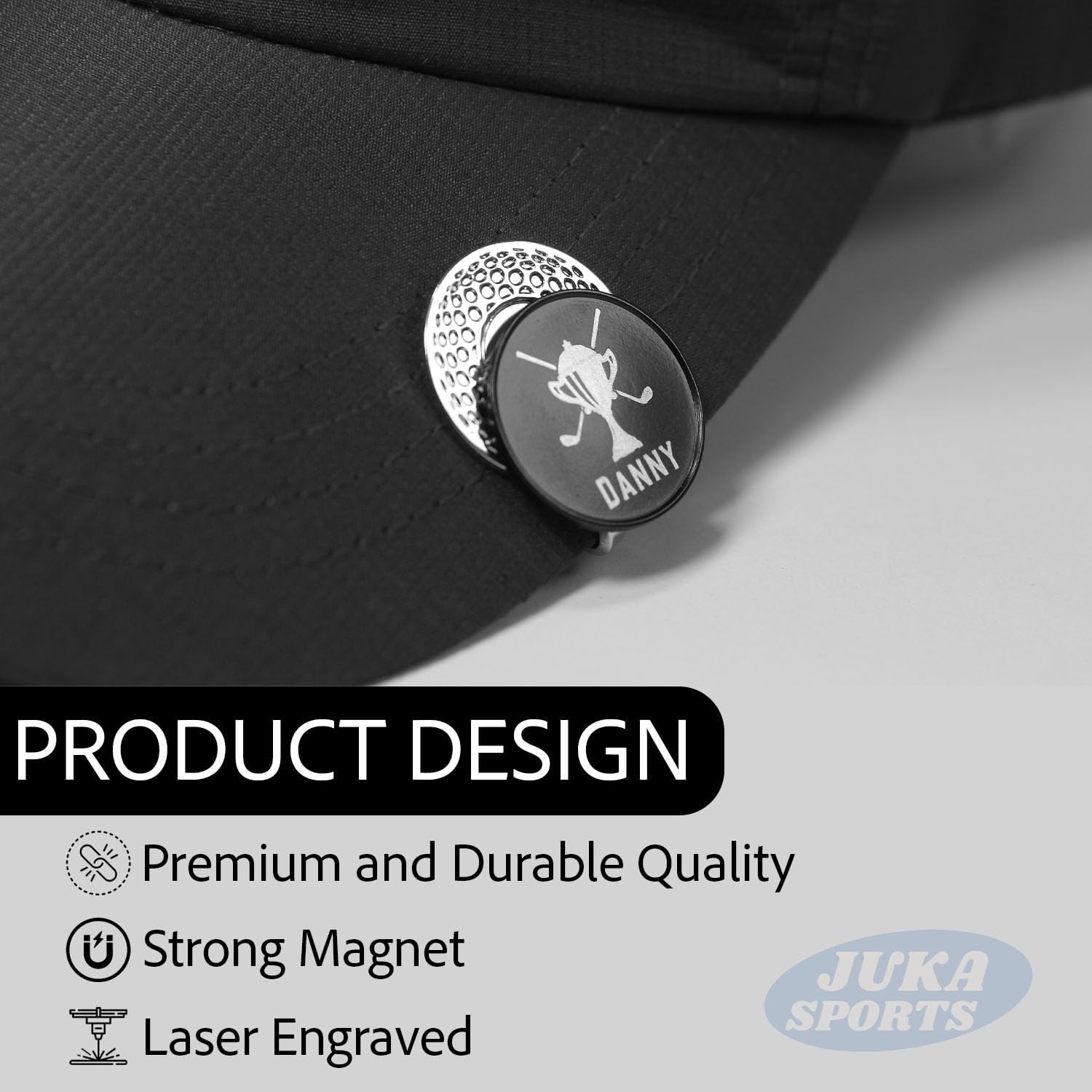 Custom Engraved Golf Ball Marker with Hat Clip - Personalized Foldable Golf Ball Marker with Magnetic Hat Clip for Men & Women - Premium Golf Gift for Golfers, Groomsmen, Tournaments - Image 4