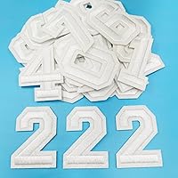 Vista 5 de Jongdari 30 piezas de números para planchar para ropa, pequeños parches de números bordados con adhesivo planchado, 3 juegos de 0-9 apliques