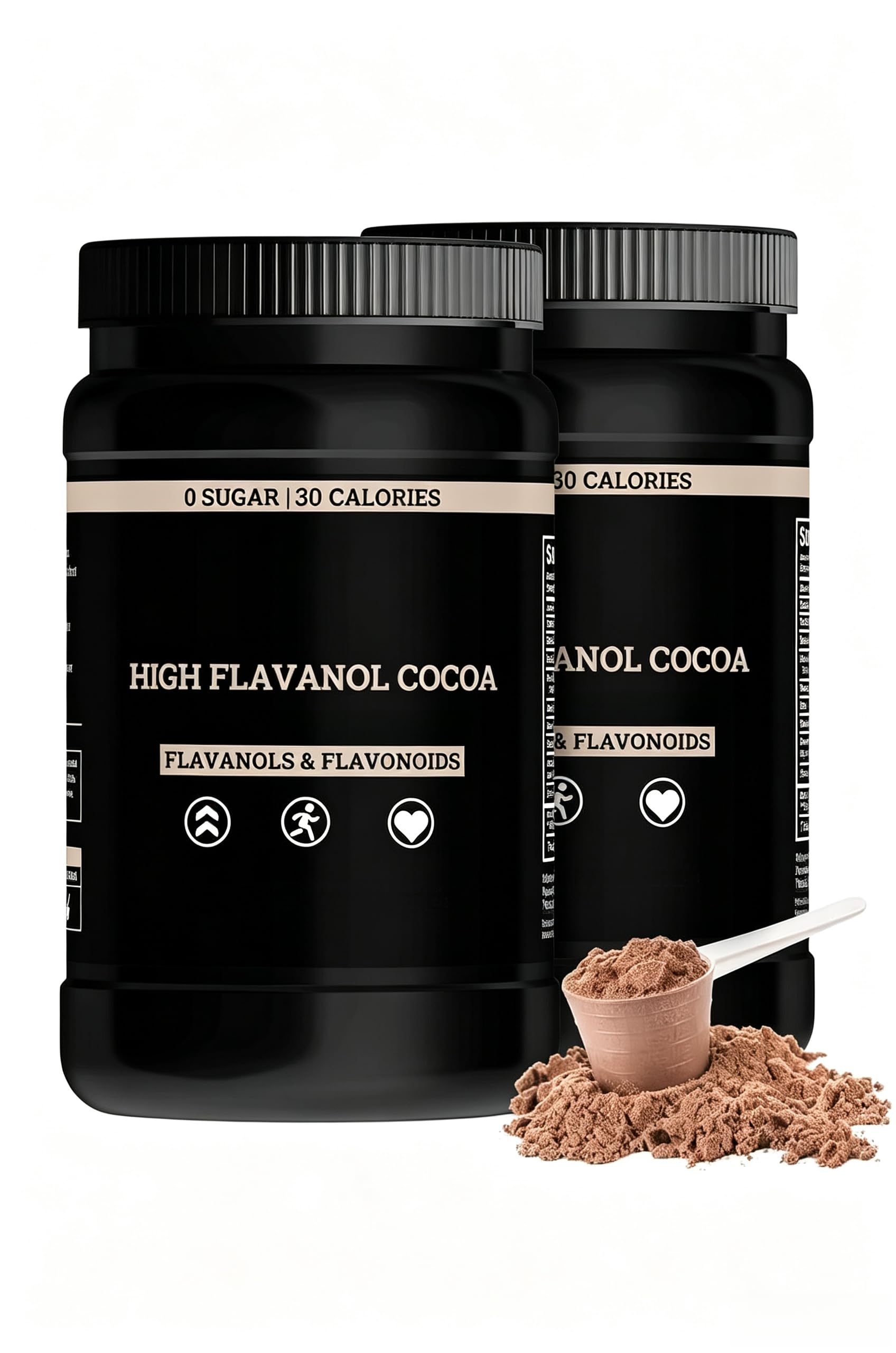 2Pack,Cacao in Polvere Ad Alto Contenuto Di Flavanoli,Per Chiarezza Mentale