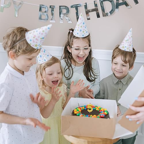 Miniatura 4 de Vela de Número 3 Dorada Feliz Cumpleaños Velas de Número 3D para Decoración de Pastel de Cumpleaños, Fiesta, Boda, Aniversario, Suministros de