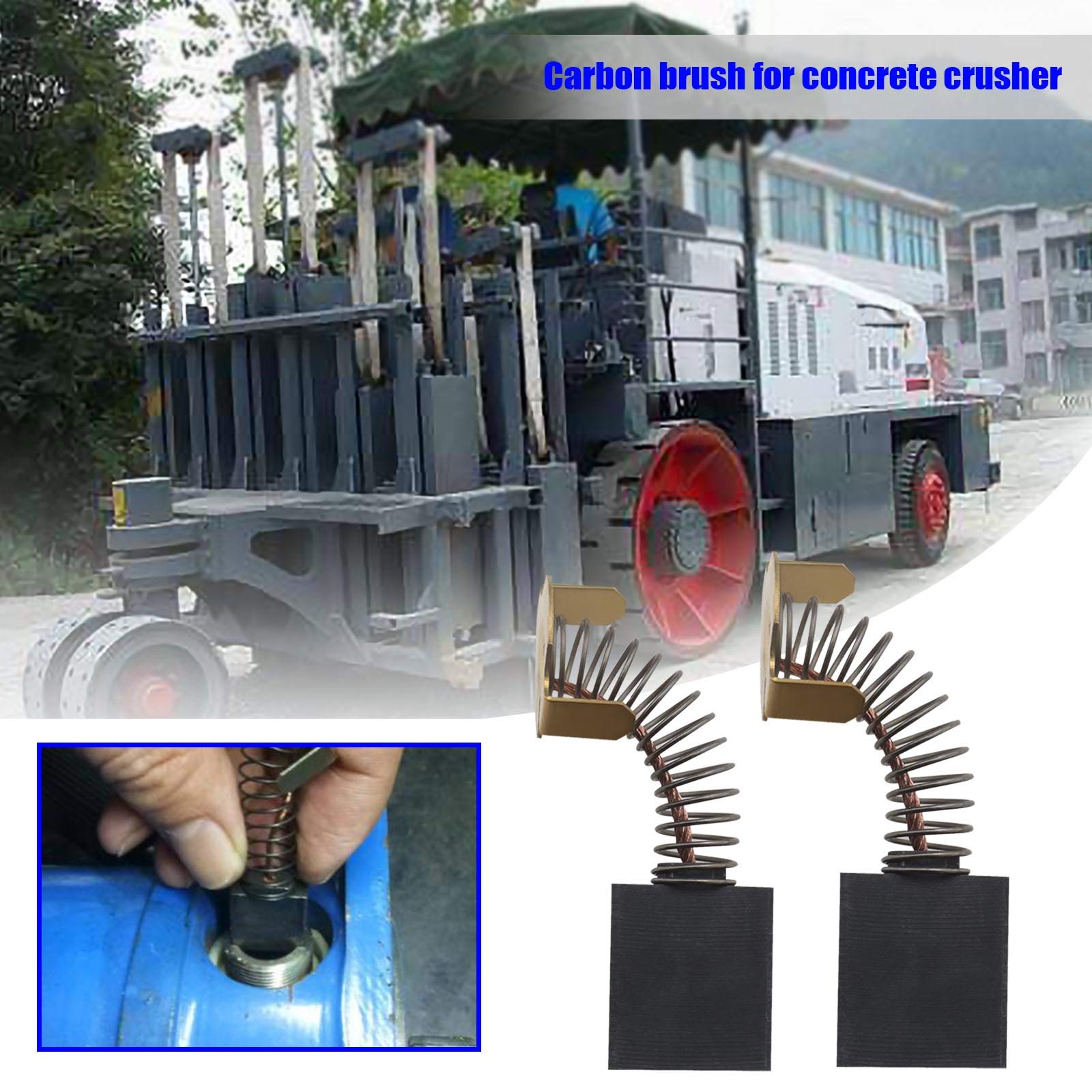 2 Paia Spazzole Di Carbone 6x16x18mm Per Martello Demolitore Titan TTB280DRH 1700w - Foto 13