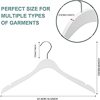 Vista 4 de Percha de ropa de madera ultra fina de lujo que ahorra 20 grados, gancho giratorio de 360 grados, ideal para camisas, blusas, pantalones, vestidos