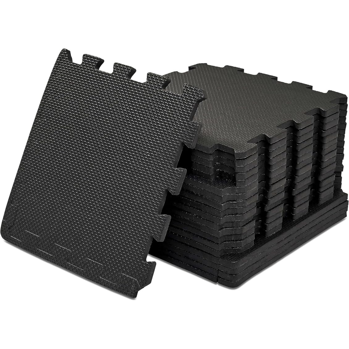 Arebos Eva 54-częściowy zestaw mat do puzzli | mata podłogowa ok. 5,9 m² wraz z krawędziami | mata do fitnessu, basenu i zabawy | maty treningowe sprzęt fitness | mata do fitnessu 32,5 × 32,5 x 1 cm