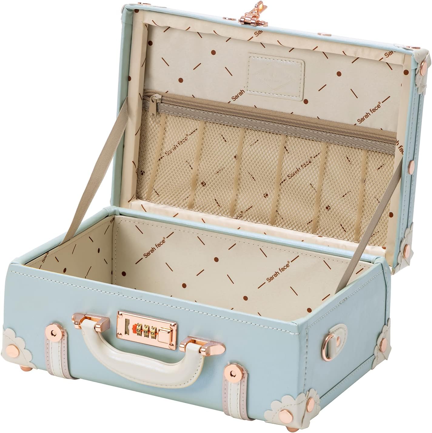 ヴィンテージ 皮製 ミニ トランクケース 鍵付き レトロ雑貨 古道具