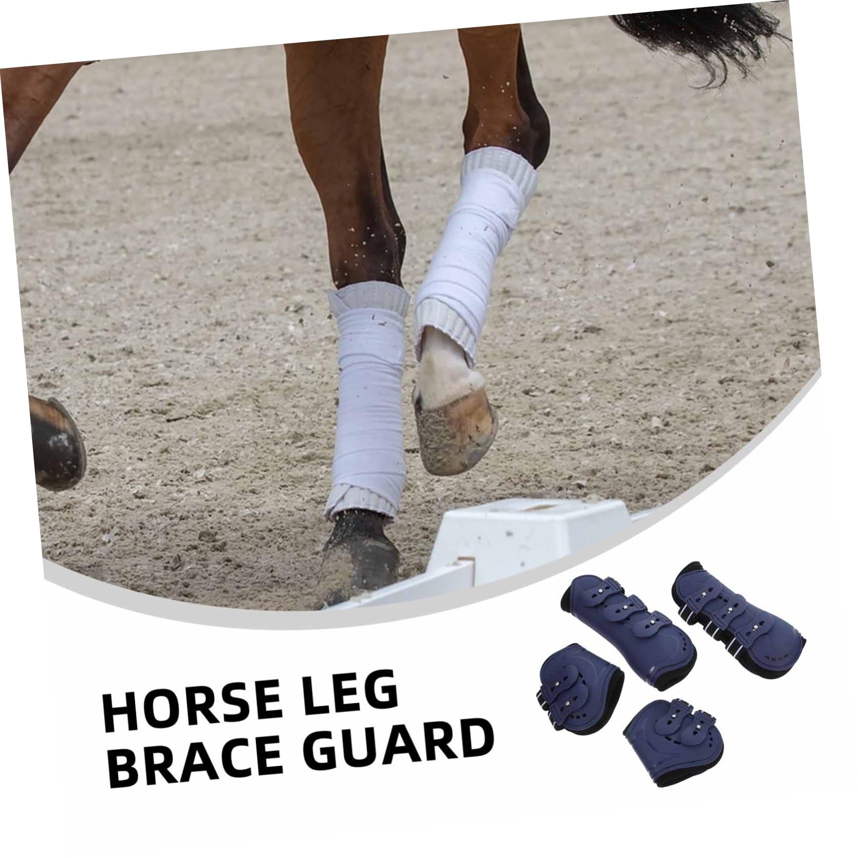 BESTonZON 4stücke Pferd Schienengamaschen Sehnengamaschen Für Springen Beinschutzgamaschen Aus Pu Verstellbar Für Training Und Weidegang