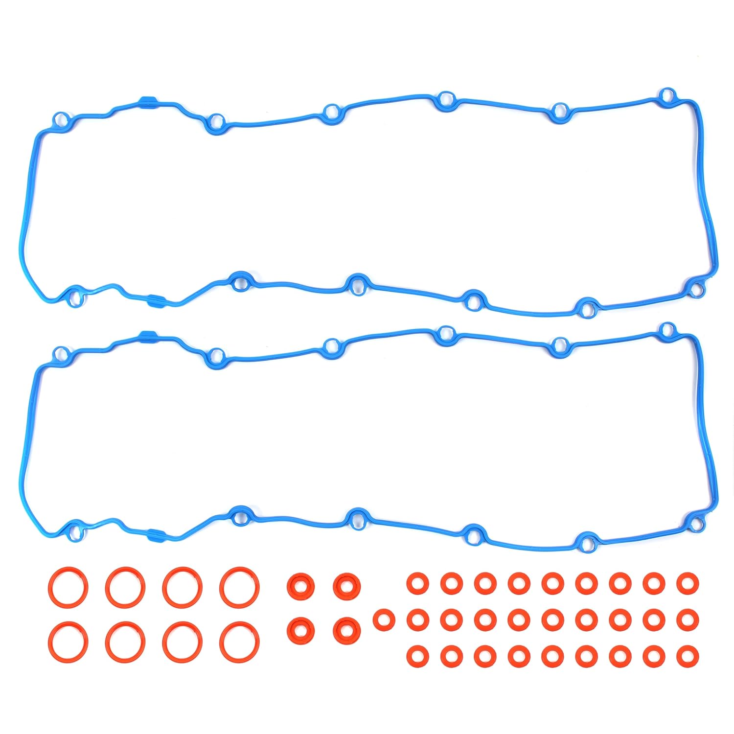 Valve Cover Gasket Set Compatible with Jaguar S-Type XJ8 XJR XK8 XKR Vanden Plas 4.0L V8 2000-2003, Includes Seals & Grommets