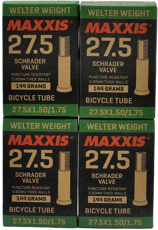 Maxxis Welter Weight 27.5 x 1.50-1.75 Bike Inner Tube Schrader AV, 4Pack, STB2037-4