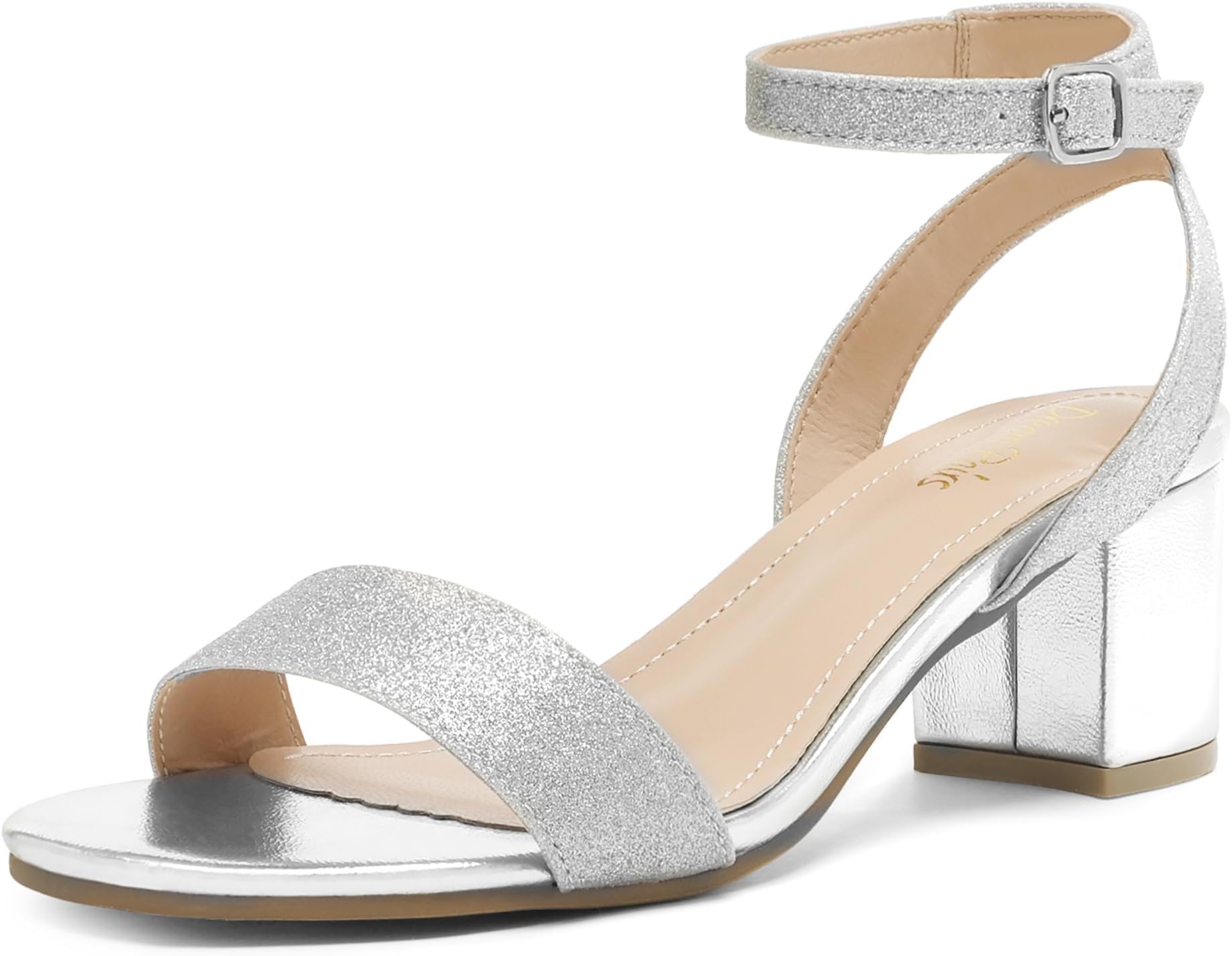 Women's Open Toe Ankle Strap Low Block Chunky Heels Sandals Party Dress Pumps Shoes