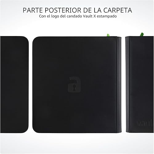 Miniatura 8 de Vault X Carpeta de álbum de 12 bolsillos con cremallera para cartas coleccionables, 480 tarjetas, material Premium Exo-Tec, 20 páginas de carga