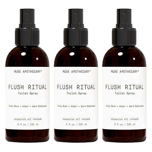 Miniatura 54 de Muse Apothecary Flush Ritual - Aerosol aromático y refrescante para inodoro, uso antes de ir, 8 onzas, infundido con aceites esenciales naturales
