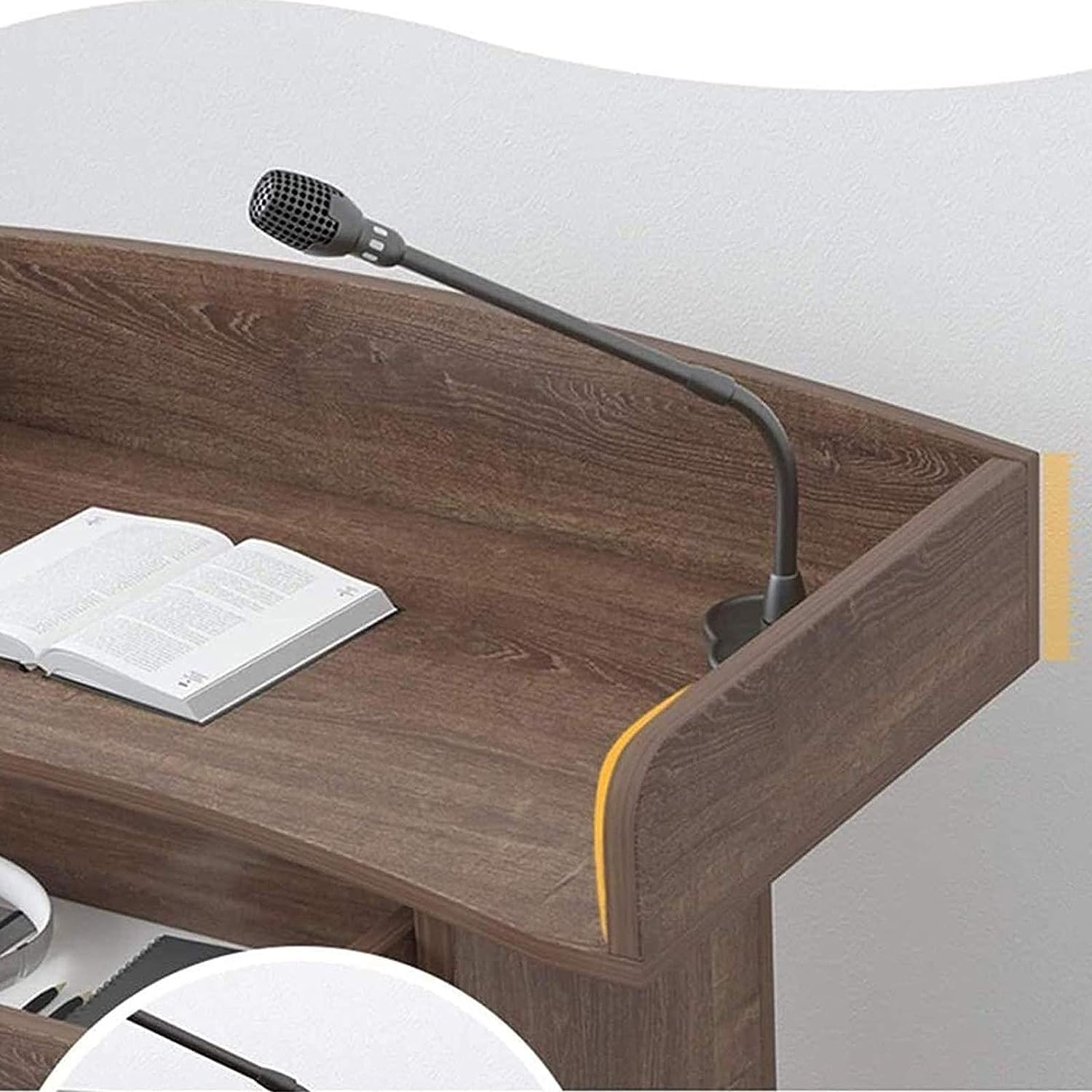 Nowoczesny stojak na podium z ders & Open Sto Wood Pulpit do kościołów ry Stojący głośnik mówca stabilny i Ele Design