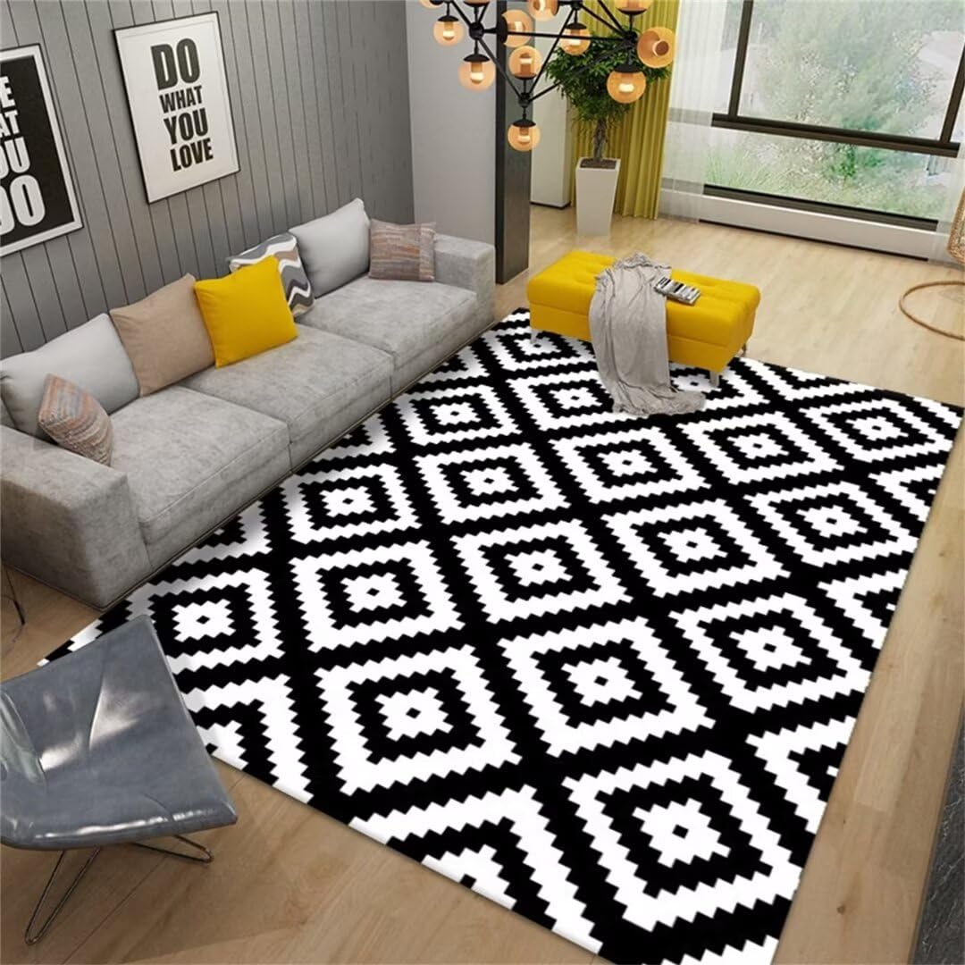 Tapis de bureau noir carré 70x140cm sur mesure pour chambre de garçon