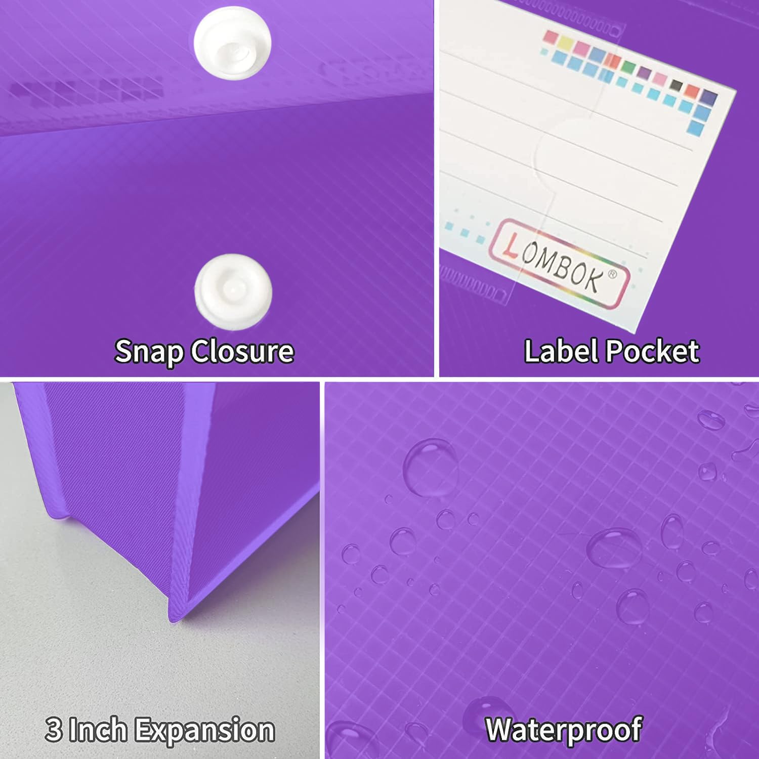 Snapklik.com : YoeeJob Plastic File Folders Legal Size Expandable ...