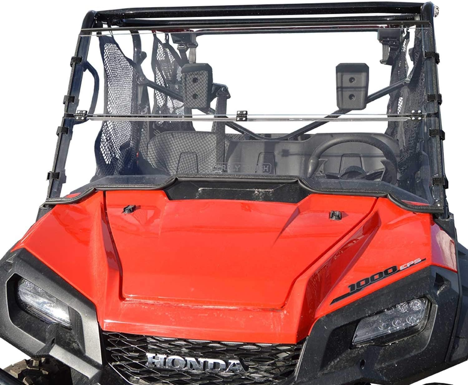 Honda Pioneer 1000 / 1000-5 Windshield - Full Folding - SCRATCH RESISTANT - Made in the USA! Lexan MR10 Premium Hard Coat - Free Shipping!