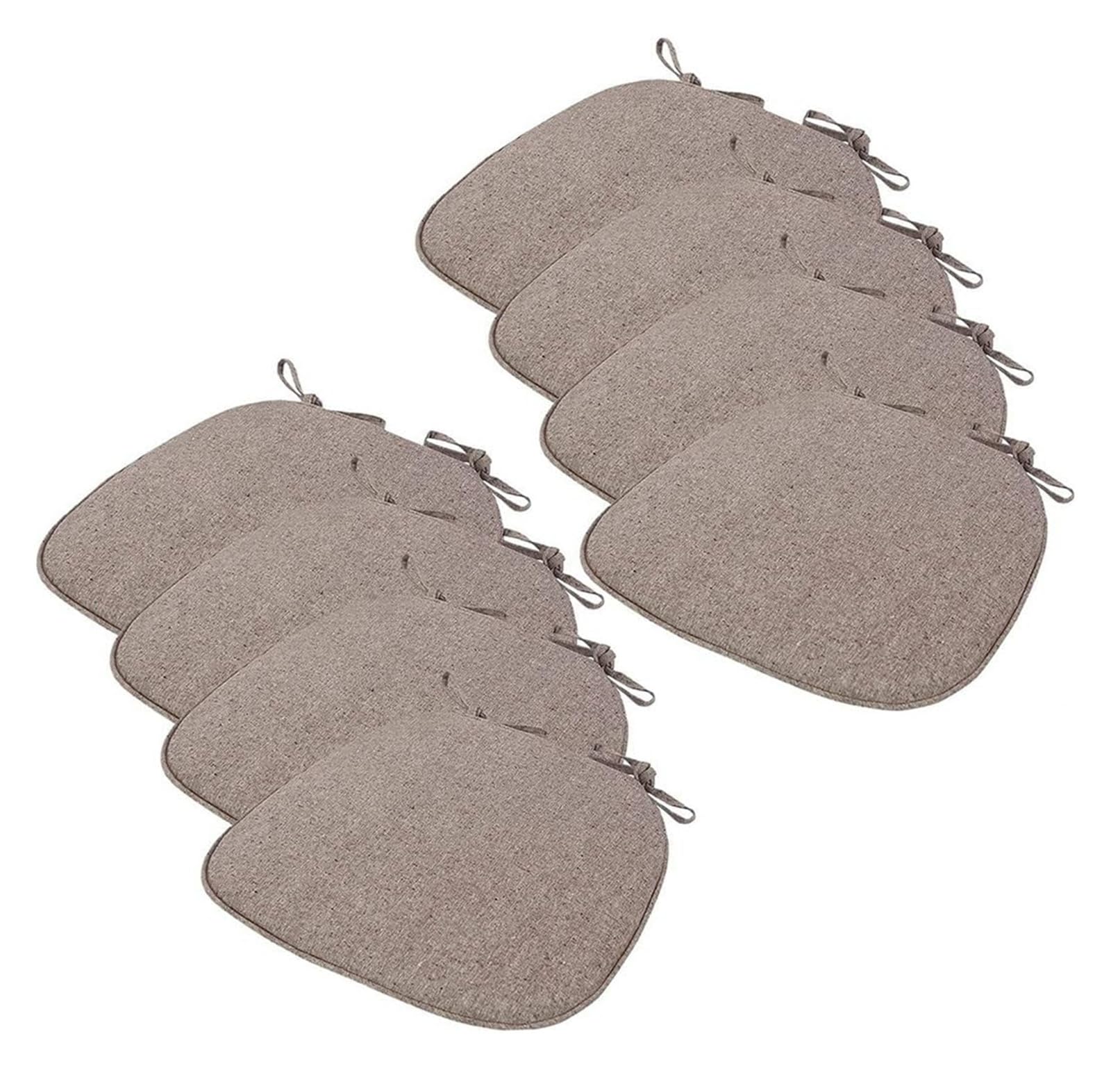 Coussin de chaise de cuisine lavable antidérapant lot de 8 grand format en U