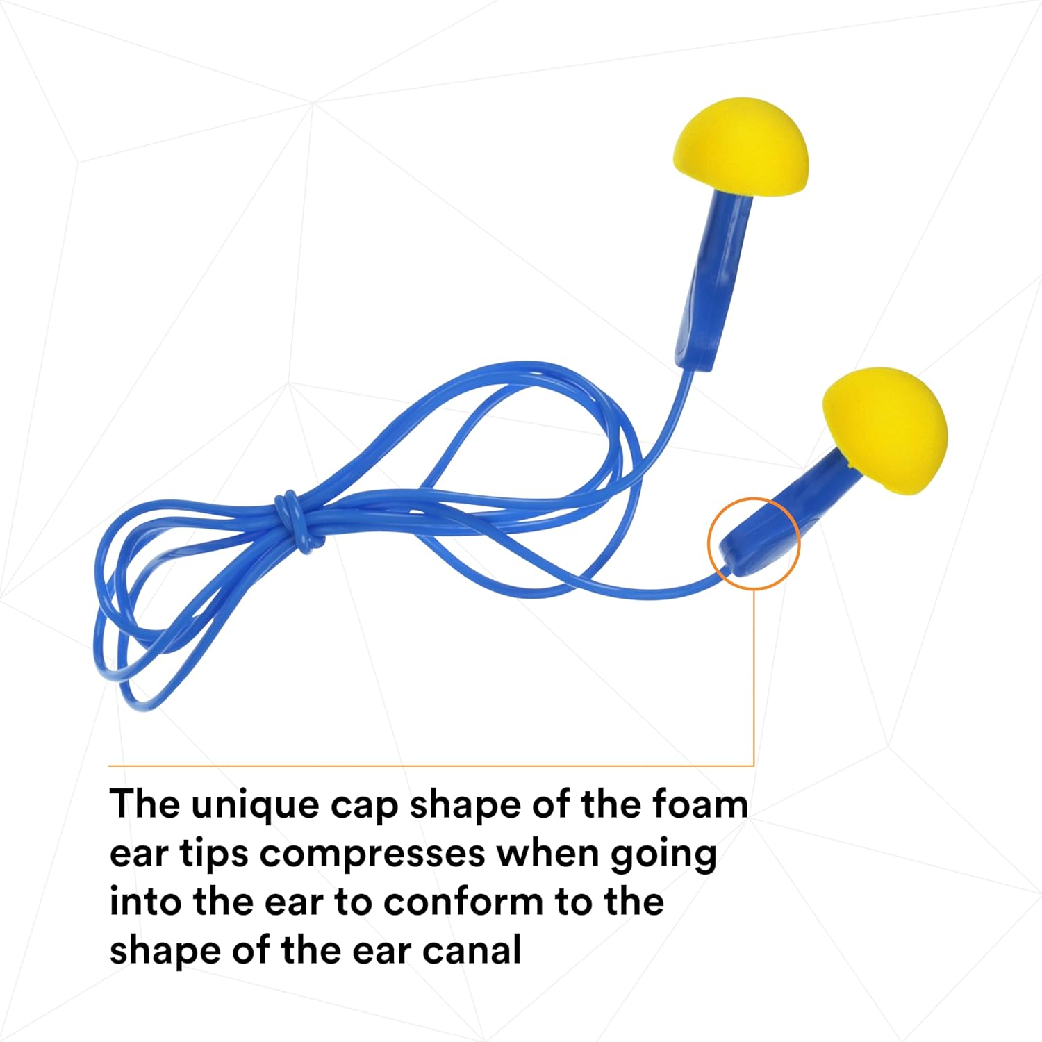 3M E-A-R EXPRESS Pod Plugs Ear Plugs 311-1114, Corded, Blue Grips, Pillow Pack, Pack of 100