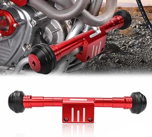 Protector de choque deslizante de marco rojo, barra de choque de motocicleta, almohadilla de protección contra caídas del motor, accesorio exterior