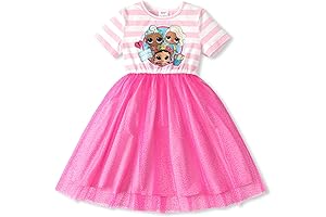 Girls Dress Summer Ruffle Short Sleeve Tutu Mesh Casual Birthday Party Dresses