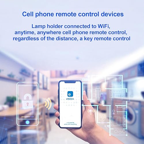 Miniatura 3 de Enchufe de bombilla WiFi inteligente, bombillas inteligentes Alexa, adaptador de enchufe de bombilla, temporizador remoto eWeLink APP y control de