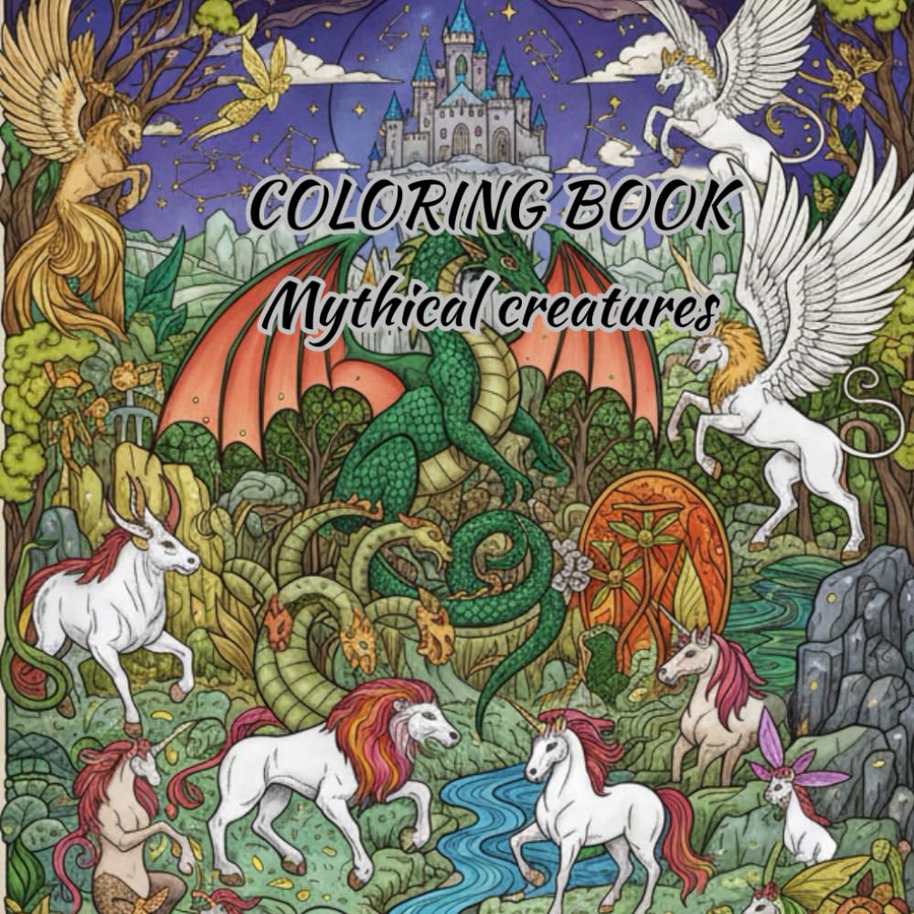Beyond the Veil: Mythical Wonders coloring book for all ages