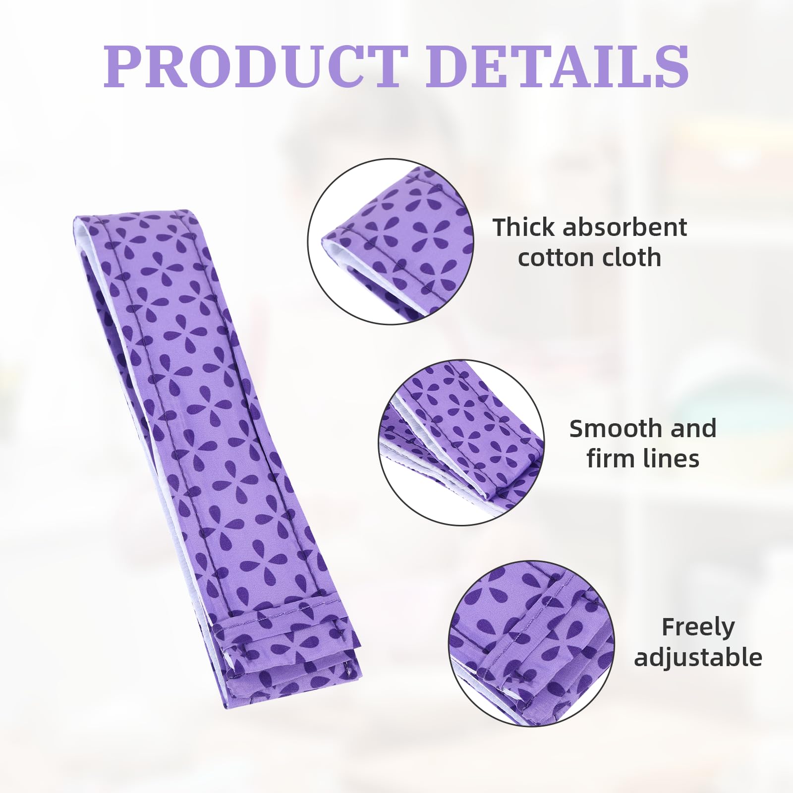 4 Pcs Purple Cake Strips for Even Baking,Reusable Baking Strips for Cake Pans,Adjustable Cakes Pan Strip for Evenly Baked Cakes, Bake Tray Protection Straps for Kitchen Bake Supplies