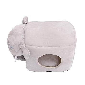 Elephant Shaped 1pc Elephant Shaped Pet House Winter Warm Cat Nest Pet Sleeping House (Gray)