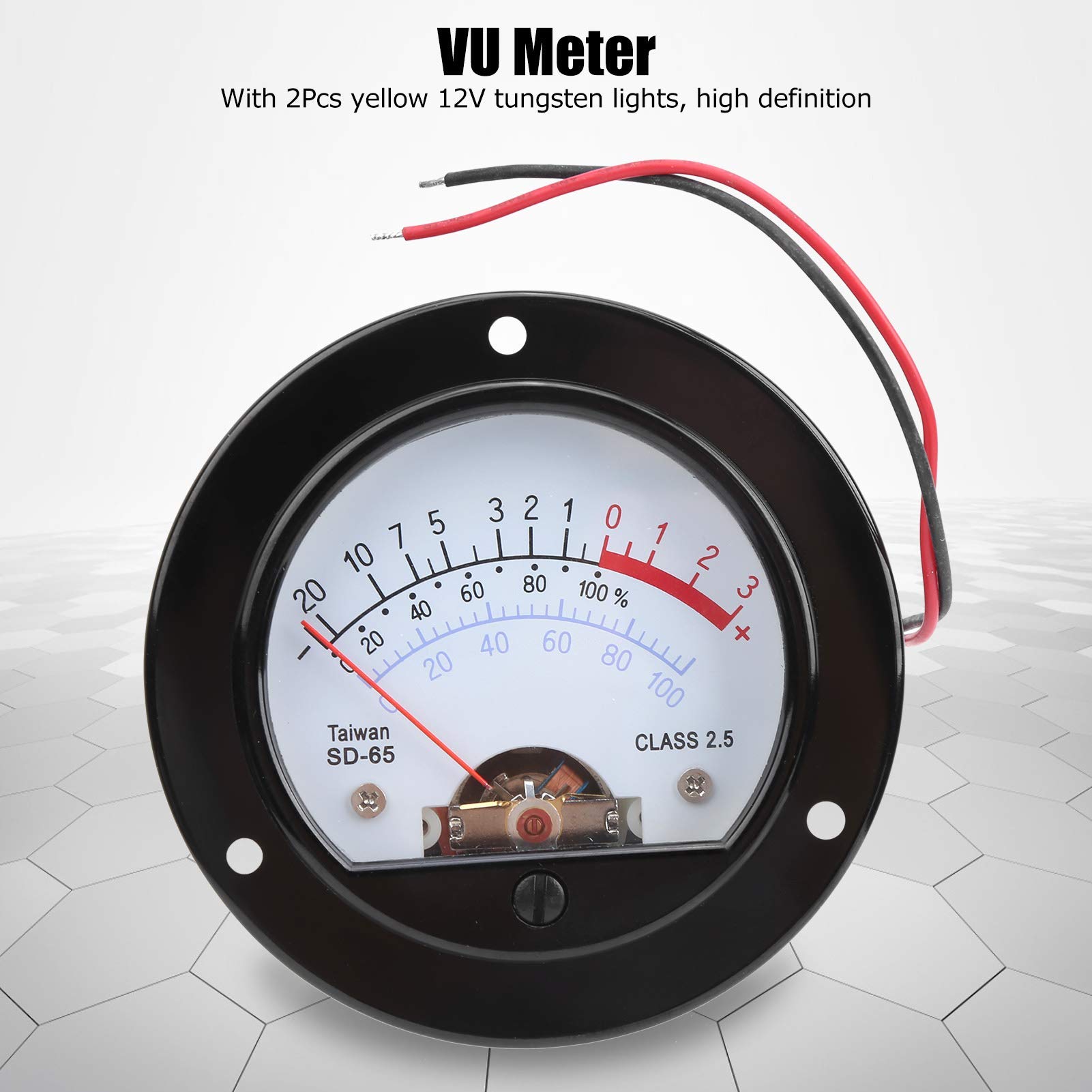 Panel VU Meter SO65 Hintergrundbeleuchtung Zeigertyp Vintage Voltmeter Level Meter