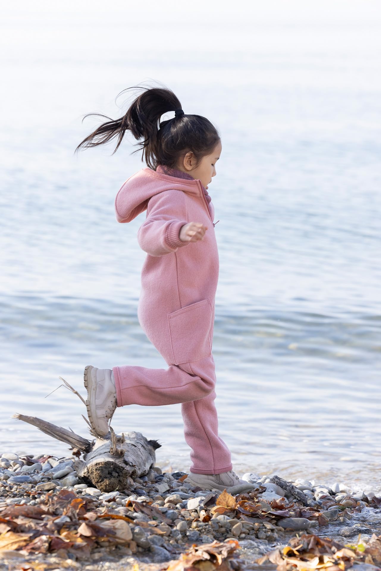 Disana ZIPP-OVERALL Baby & Bambini – 100% Bio Merino, lana walk – traspirante e piacevolmente caldo – unisex, taglia 50 – 116 – sostenibile & equo – con chiusura lampo – Made in Germany