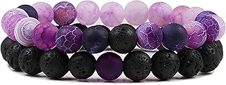 FORUBUS Lava Rock Bead Diffuser Bracelets Set