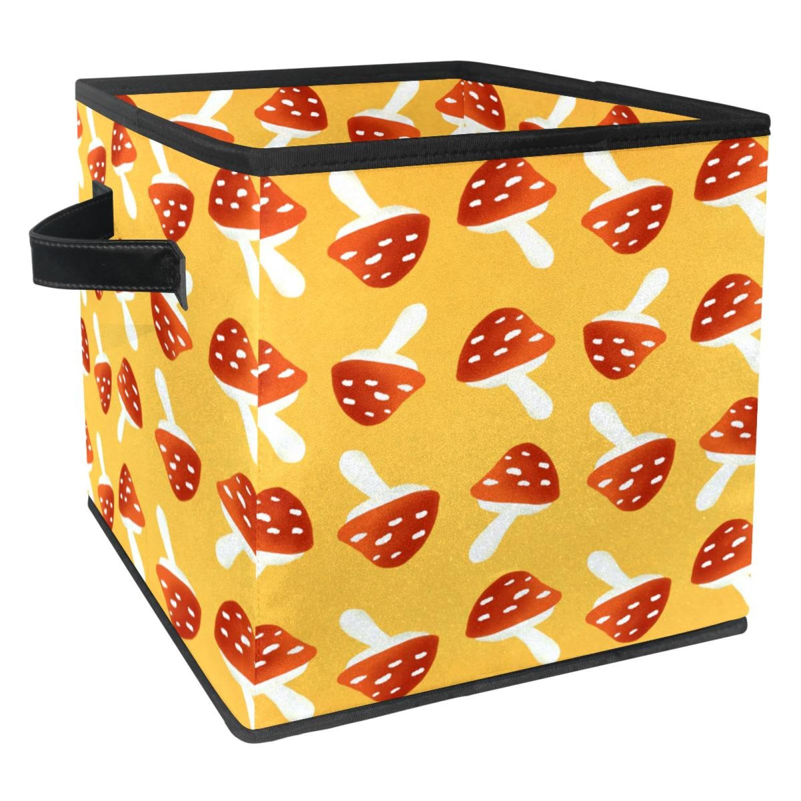 Boîte cube pliable en tissu avec poignées solides pour placards et étagères